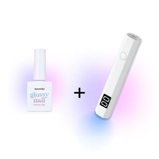 EyeCandys UV Lamp and Glossy Nail Top Glaze duo provides a long-lasting, salon-quality finish. The UV lamp cures gel nail stickers quickly, while the glossy top glaze adds a durable, high-shine layer to prevent chipping.