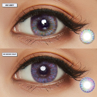 Pink Label Rio Brown Violet Color Contact Lens for Dark Eyes - Eyecandys