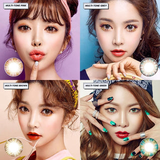 Pink Label Multi-Tone Brown Colored Contacts Circle Lenses - EyeCandys