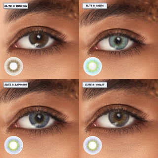 Innovision Elite II: 3-tone Aqua Natural Color Contact Lens for Dark Eyes - EyeCandys