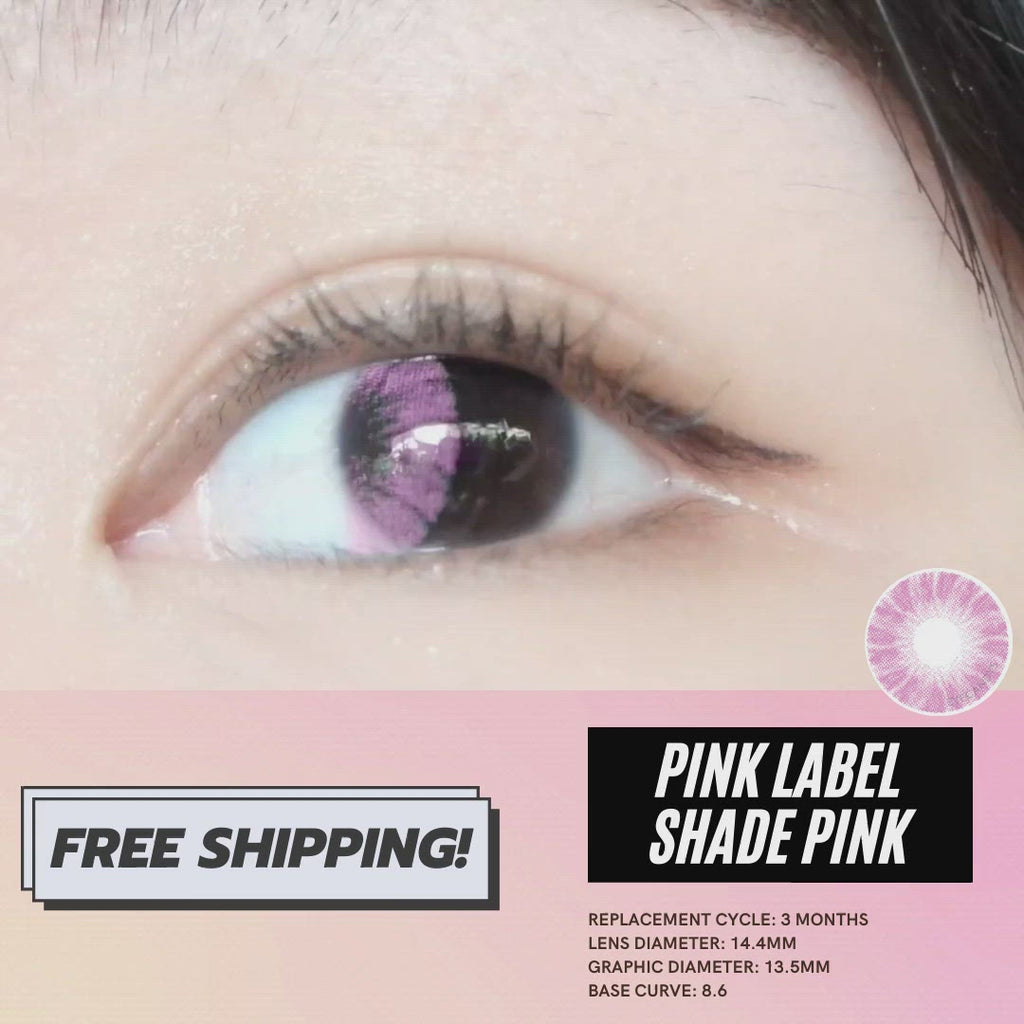 video of a close up eye shot of a model wearing shade pink