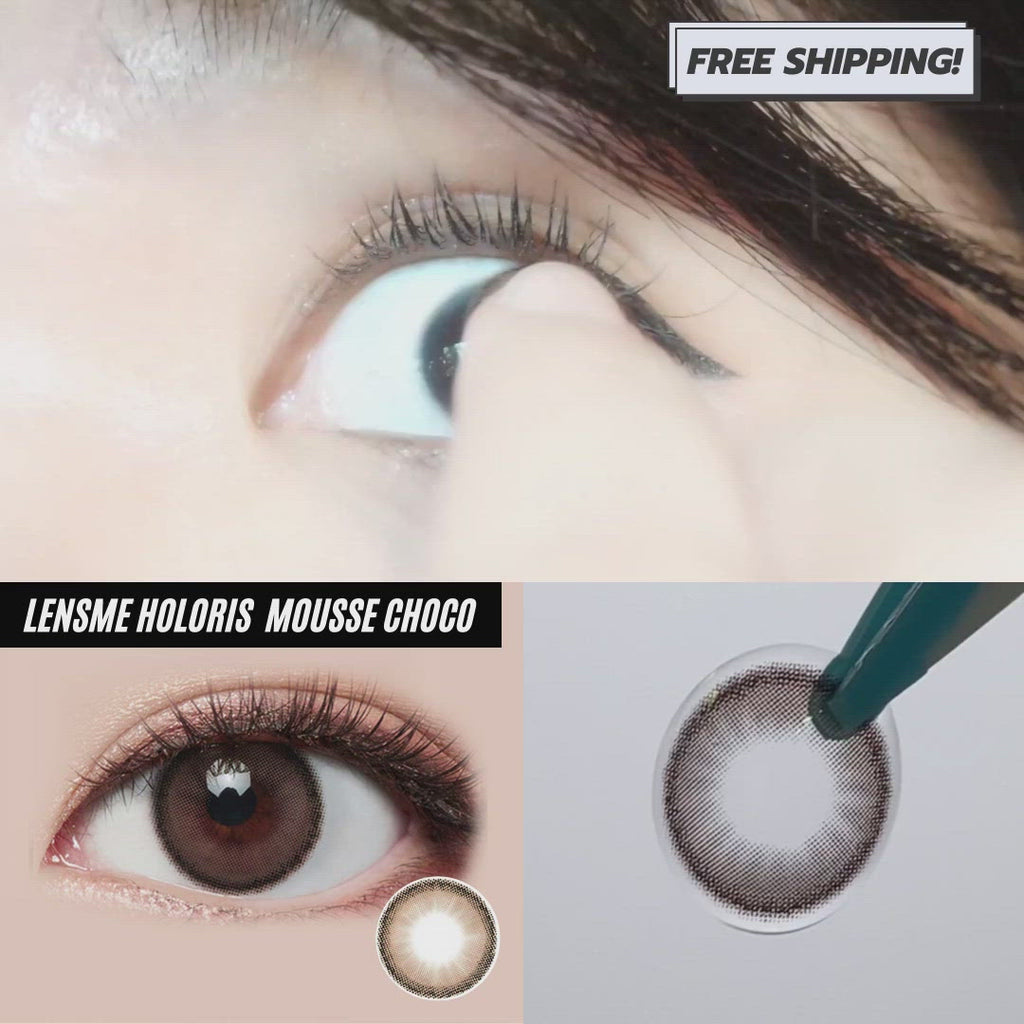 LensMe Holoris Mousse Choco colored contacts circle lenses - EyeCandy's