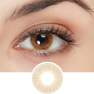 Lumine Aurora Brown Natural Color Contact Lens for Dark Eyes - EyeCandys