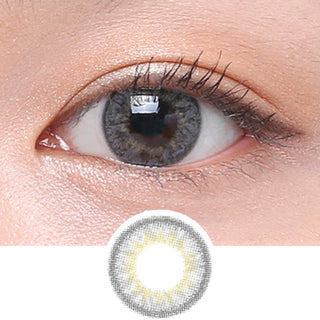 Clalen Iris M Chloe Grey Colored Contacts Circle Lenses - EyeCandys