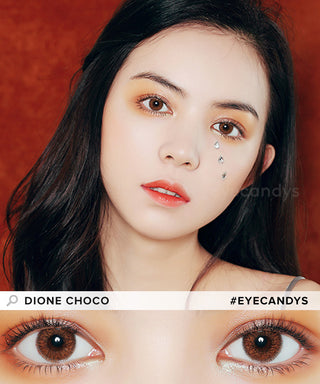 Pink Label Dione Choco Color Contact Lens for Dark Eyes - Eyecandys