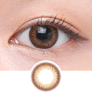 Clalen Iris M Emma Brown Colored Contacts Circle Lenses - EyeCandys