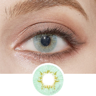 Pink Label Dewy Aqua Natural Color Contact Lens for Dark Eyes - EyeCandys