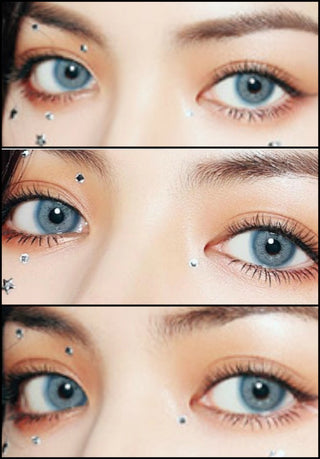 EyeCandys Glossy VG Blue Color Contact Lens for Dark Eyes - Eyecandys