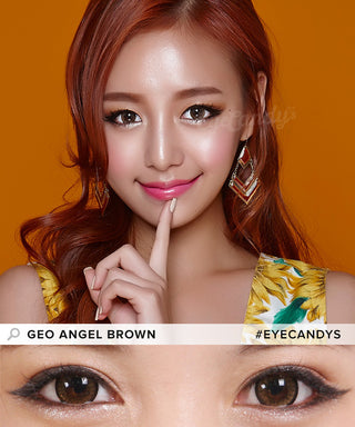 GEO Angel Brown Color Contact Lens - EyeCandys