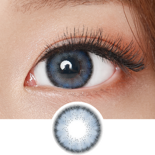 Pink Label Hey Mish Blue Natural Color Contact Lens for Dark Eyes - EyeCandys