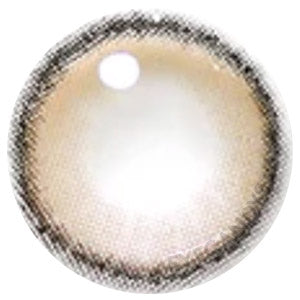 Design of the i-DOL Roze Airy Beige Brown coloured contact lens from Eyecandys on a white background, showing the dotted patterns meant to mimic those of the human iris.