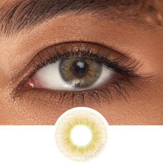 Innovision Elite II: 3-tone Hazel Natural Color Contact Lens for Dark Eyes - EyeCandys