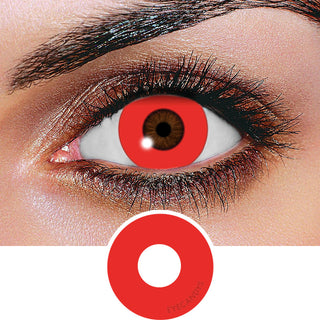 Innovision FX Solid Red Color Contact Lens for Dark Eyes - Eyecandys