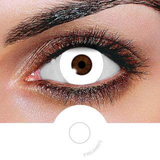 Innovision FX Solid White Color Contact Lens for Dark Eyes - Eyecandys