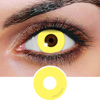 Innovision FX Solid Yellow Color Contact Lens for Dark Eyes - Eyecandys