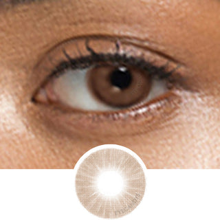 Innovision Fantasy V: 1-tone Sand colored contacts lens for dark eyes - EyeCandys