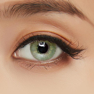 Innovision Luxury Green Natural Color Contact Lens for Dark Eyes - EyeCandys