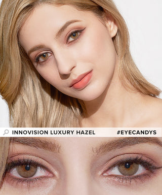 Innovision Luxury Hazel Natural Color Contact Lens for Dark Eyes - EyeCandys
