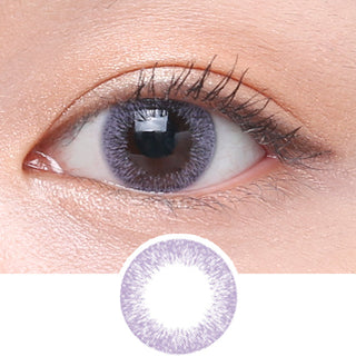 Clalen Iris M Joy Purple colored contacts lens for dark eyes - EyeCandys