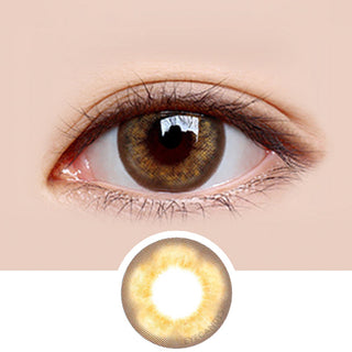 LensMe Aloha Bloom Brown Colored Contacts Circle Lenses - EyeCandys