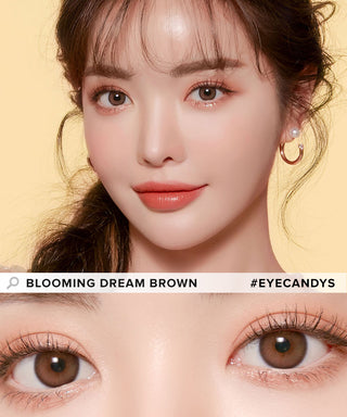 LensMe Blooming Dream Brown Colored Contacts Circle Lenses - EyeCandys