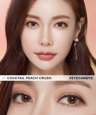 LensMe Cocktail Peach Crush Natural Color Contact Lens for Dark Eyes - EyeCandys
