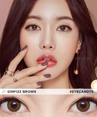 LensMe Ginfizz Brown colored contacts circle lenses - EyeCandy's