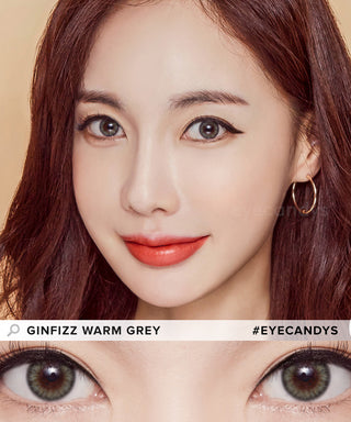 LensMe Ginfizz Warm Grey colored contacts circle lenses - EyeCandy's