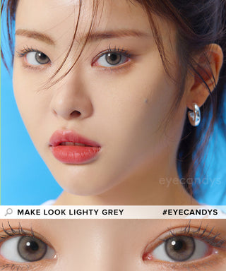 LensMe Make Look Lighty Grey colored contacts circle lenses - EyeCandy's