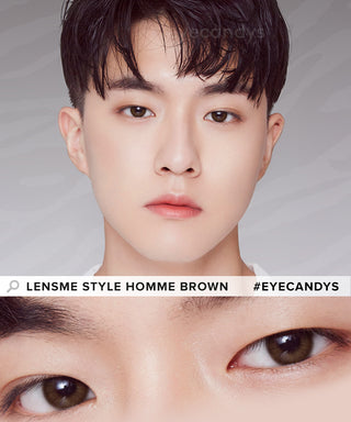 LensMe Style Homme Brown Colored Contacts Circle Lenses - EyeCandys