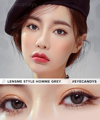 LensMe Style Homme Grey Colored Contacts Circle Lenses - EyeCandys