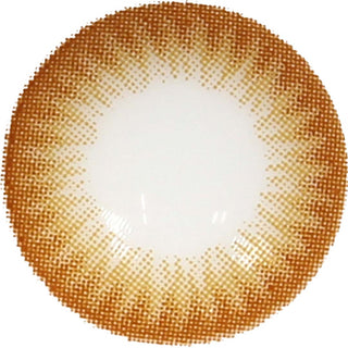 Melbourne Brown realistic big eye circle contact lenses, showing the detailed radial design, on a white background.