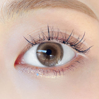 Chuu Milk & Tea Cream Brown Natural Color Contact Lens for Dark Eyes - EyeCandys