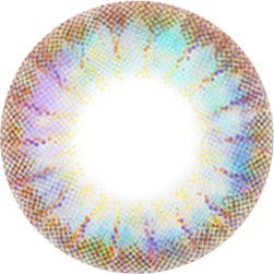 Starburst pattern of Pink Label Rio Brown Violet Color Contact Lens for Dark Eyes on a white background