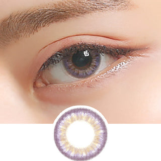 Clalen Iris M Selena Purple Colored Contacts Circle Lenses - EyeCandys