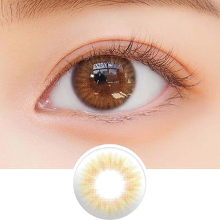Chuu Smile Cake Brown Natural Color Contact Lens for Dark Eyes - EyeCandys