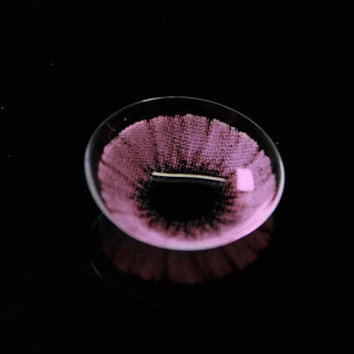 macro shot of pink label shade pink in a black background