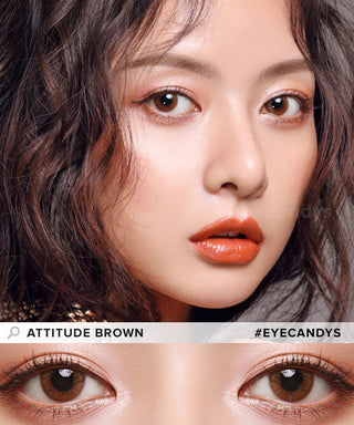 EyeCandys Attitude Glitter Brown (1 Pair) Color Contact Lens - EyeCandys