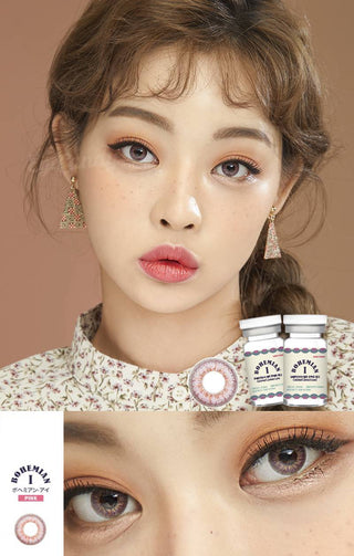 Pink Label Obsession Pink Natural Color Contact Lens for Dark Eyes - EyeCandys