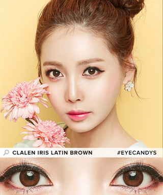 Clalen Iris Latin Brown Colored Contacts Circle Lenses - EyeCandys
