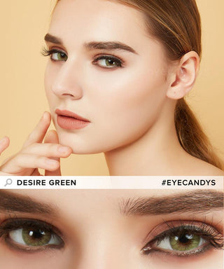 Limited Edition Desire Lush Green Lens (1 PAIR) Color Contact Lens - EyeCandys