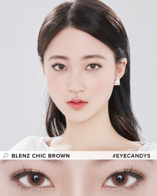 GEO Blenz Chic Brown Color Contact Lens for Dark Eyes - Eyecandys
