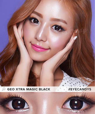 GEO Extra Magic Black Colored Contacts Circle Lenses - EyeCandys