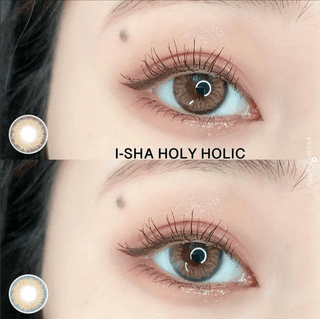 i-Sha Holy Holic Hazel Natural Color Contact Lens for Dark Eyes - EyeCandys