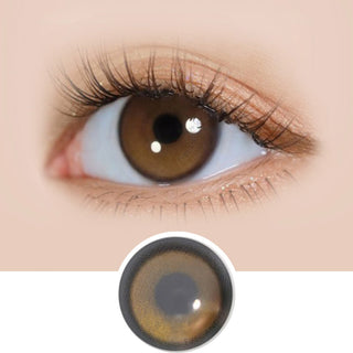 i-DOL Yurial Water Brown Colored Contacts Circle Lenses - EyeCandys