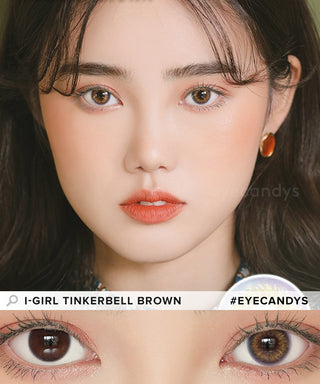 i-Girl Fairy Tale Tinkerbell Brown Colored Contacts Circle Lenses - EyeCandys