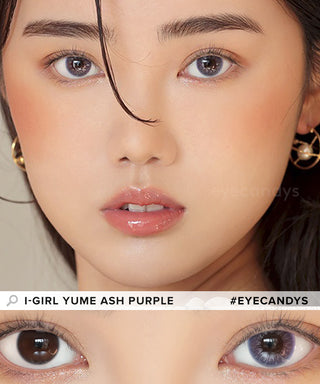 i-Girl Fairy Yume Ash Purple colored contacts circle lenses - EyeCandy's