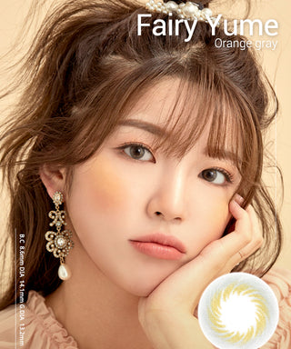 i-Girl Fairy Yume Orange Grey colored contacts circle lenses - EyeCandy's