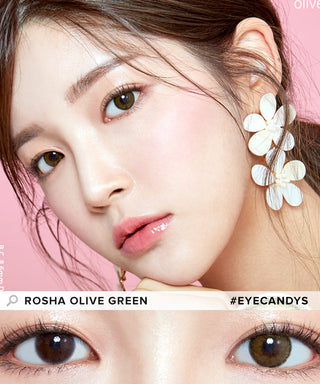 i-Girl Rosha Olive Green (10pk) Colored Contacts Circle Lenses - EyeCandys