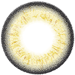 Design of the i-Sha Flexi Glowing Brown coloured contact lens from Eyecandys on a white background, showing the dotted patterns meant to mimic those of the human iris.